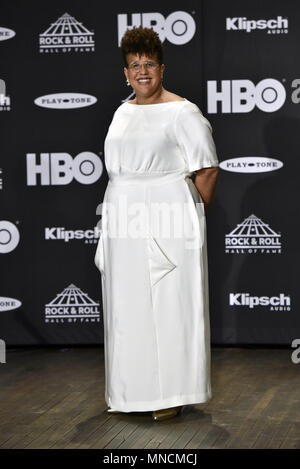 Press Room at the 33rd Annual Rock & Roll Hall of Fame Induction Ceremony, held at Public Auditorium in Cleveland, Ohio.  Featuring: Brittany Howard Where: Cleveland, Ohio, United States When: 14 Apr 2018 Credit: Ray Garbo/WENN.com Stock Photo