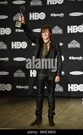 Press Room at the 33rd Annual Rock & Roll Hall of Fame Induction Ceremony, held at Public Auditorium in Cleveland, Ohio.  Featuring: Richie Sambora Where: Cleveland, Ohio, United States When: 14 Apr 2018 Credit: Ray Garbo/WENN.com Stock Photo