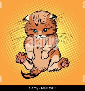 Cute kitten, pet cat Stock Vector