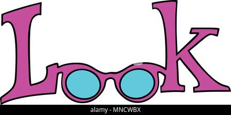 Look glasses isolated on white background Stock Vector