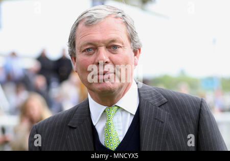 Winning trainer William Haggas after seeing Give And Take ridden by James Doyle win the Tattersalls Musidora Stake during day one of the 2018 Dante Festival at York Racecourse, York. PRESS ASSOCIATION Photo. Picture date: Wednesday May 16, 2018. See PA story Racing York. Photo credit should read: Simon Cooper/PA Wire. Stock Photo