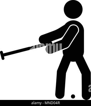 Croquet glyph icon, isolated on white background Stock Vector