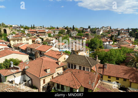 View on the roofs of Old city Kaleici in Antalya. Turkey Stock Photo