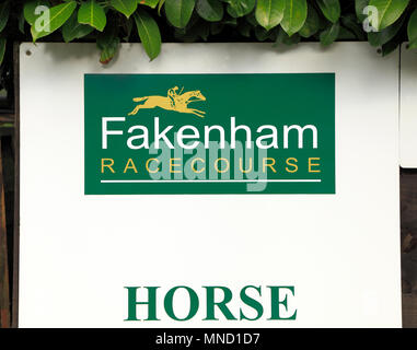 Fakenham Racecourse, sign, Norfolk, England, UK, horse racing, courses Stock Photo