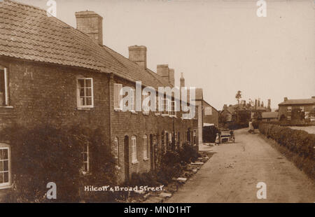 Vintage Photograph of Broad Street, Hilcott, Wiltshire, England, UK Stock Photo
