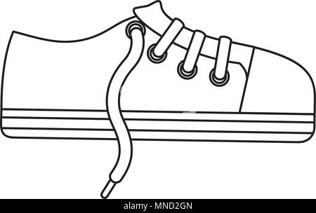 sport shoe sneaker laces cartoon Stock Vector Image & Art - Alamy