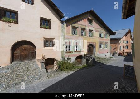 Switzerland Engadin Guarda August 2017 | usage worldwide Stock Photo