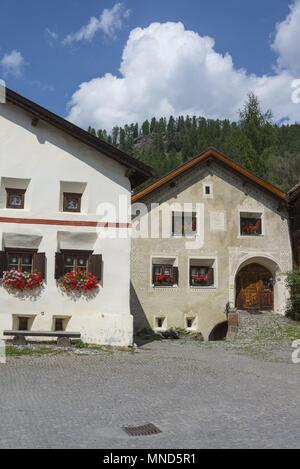 Switzerland Engadin Guarda August 2017 | usage worldwide Stock Photo