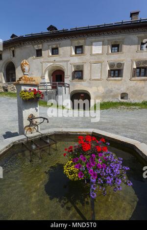 Switzerland Engadin Guarda August 2017 | usage worldwide Stock Photo