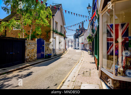 View along King Street, Sandwich Kent Stock Photo