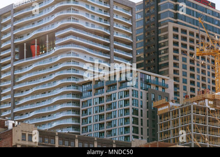 New blocks of flats being built very close to each other inMontreal, Quebec, Canada Stock Photo