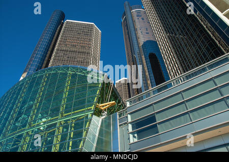 Detroit's iconic Ren Cen complex building downtown Stock Photo - Alamy