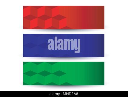 vector design of set template banner texture Stock Vector