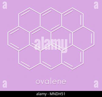 Polyvalene Example Ovalene polycyclic aromatic hydrocarbon molecule. Stylized skeletal ...
