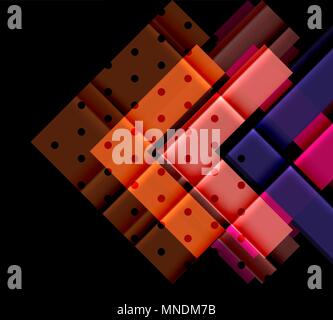 Colorful triangles and arrows on dark background. Colorful triangles and arrows on dark background. Vector illustration Stock Vector