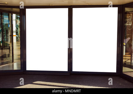 Download Storefront Mock Up Blank Glass Door And Empty Signboard Stock Photo Alamy