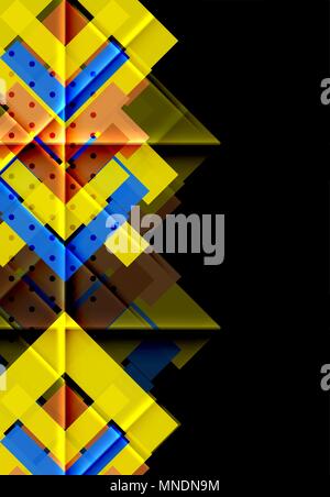 Color arrows on black background. Color arrows on black background. Vector illustration Stock Vector