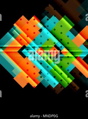 Color arrows on black background. Color arrows on black background. Vector illustration Stock Vector