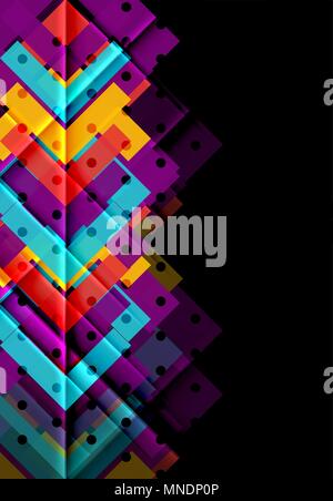 Color arrows on black background. Color arrows on black background. Vector illustration Stock Vector