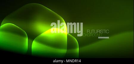 Neon hexagon background. Neon green hexagon vector abstract background Stock Vector