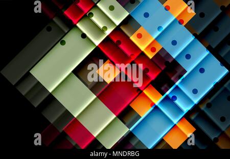 Colorful triangles and arrows on dark background. Colorful triangles and arrows on dark background. Vector illustration Stock Vector