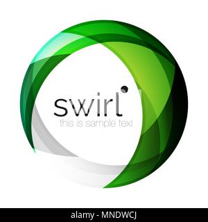 Digital techno swirl circle business icon. Digital techno swirl circle business icon, clean premium concept Stock Vector