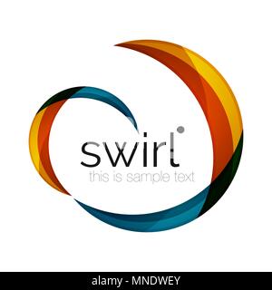 Digital techno swirl circle business icon. Digital techno swirl circle business icon, clean premium concept Stock Vector