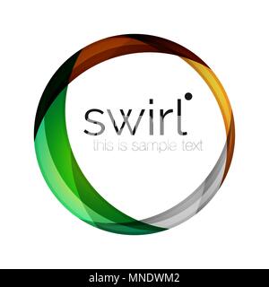 Digital techno swirl circle business icon. Digital techno swirl circle business icon, clean premium concept Stock Vector