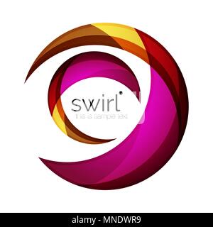 Digital techno swirl circle business icon. Digital techno swirl circle business icon, clean premium concept Stock Vector