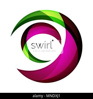 Digital techno swirl circle business icon. Digital techno swirl circle business icon, clean premium concept Stock Vector