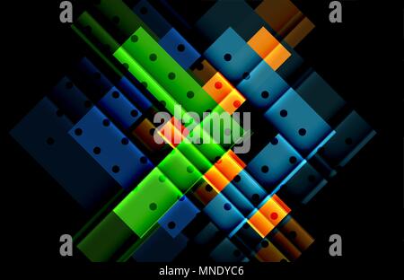 Color arrows on black background. Color arrows on black background. Vector illustration Stock Vector