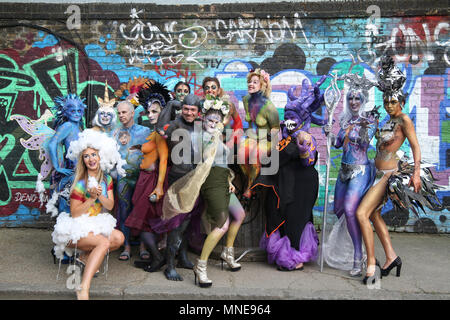 London UK 16 May 2018 The Living Art Show Body Painting Festival  a full one day body painting competition a catwalk show, face painting .The theme for this years Living Art Show Body painting Festival is MAGIC in all of its wonderful guises@Paul Quezada -Neiman/Alamy Live News Stock Photo