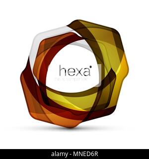 Clean professional hexagon shape business emblem. Clean professional hexagon shape business emblem. Vector techno futuristic icon Stock Vector