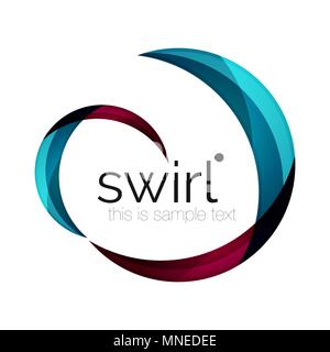 Digital techno swirl circle business icon. Digital techno swirl circle business icon, clean premium concept Stock Vector