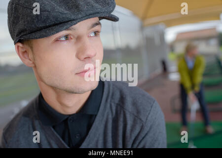portrait of golfer Stock Photo