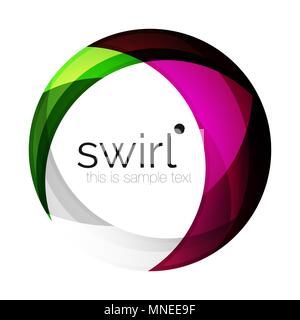 Digital techno swirl circle business icon. Digital techno swirl circle business icon, clean premium concept Stock Vector