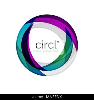 Clean professional colorful circle business icon. Clean professional colorful circle business icon. Vector abstract swirl symbol Stock Vector