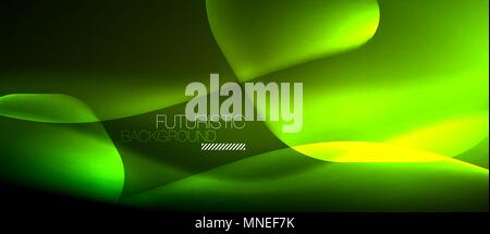 Neon hexagon background. Neon green hexagon vector abstract background Stock Vector