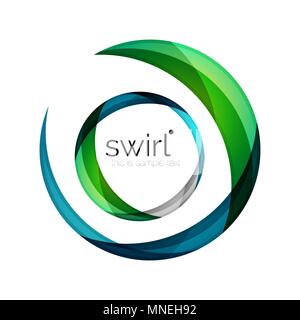 Digital techno swirl circle business icon. Digital techno swirl circle business icon, clean premium concept Stock Vector