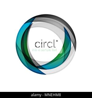 Clean professional colorful circle business icon. Clean professional colorful circle business icon. Vector abstract swirl symbol Stock Vector