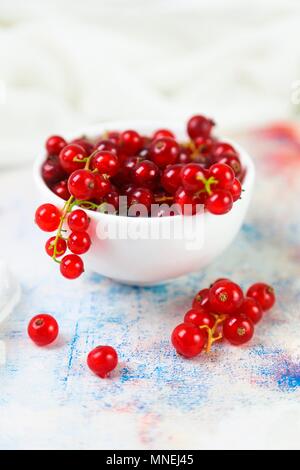 A bowl of redcurrants Stock Photo