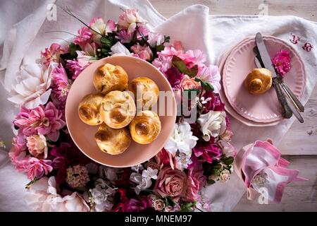 Fresh brioche for an Easter breakfast Stock Photo