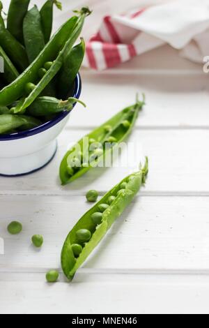Fresh pea pods Stock Photo