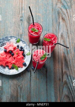 Watermelon smoothies Stock Photo