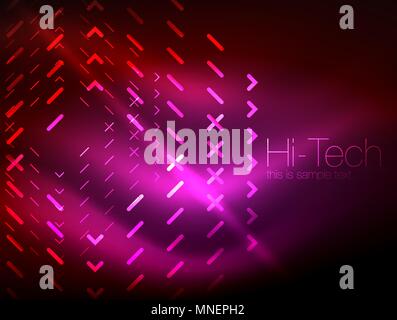 Futuristic neon lights on dark background, digital abstract techno backgrounds. Futuristic neon lights on dark background, digital abstract techno backgrounds. Glowing shiny lines template with sparkle effects Stock Vector