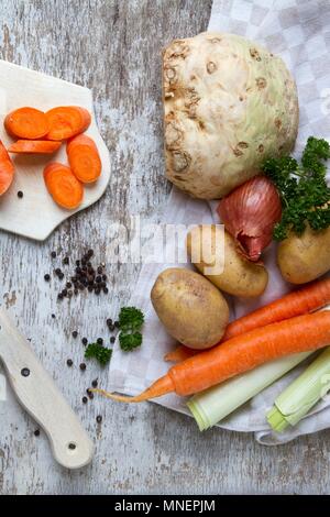 Ingredients for vegetable stew Stock Photo