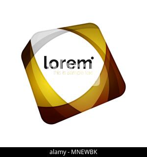 Clean professional business emblem, abstract transparent overlapping shapes. Clean professional business emblem, abstract transparent overlapping shapes. Vector modern illustration Stock Vector