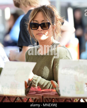 Carrie Ann Inaba goes to the Farmers Markey with family and friends  Featuring: Carrie Ann Inaba Where: Los Angeles, California, United States When: 15 Apr 2018 Credit: WENN.com Stock Photo