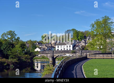 Miller Bridge and the River Kent. Kendal, Cumbria, England, United Kingdom, Europe. Stock Photo