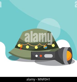 fishing equipment related Stock Vector